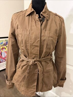 Martin + Osa Khaki Tie-Waist Utility Jacket